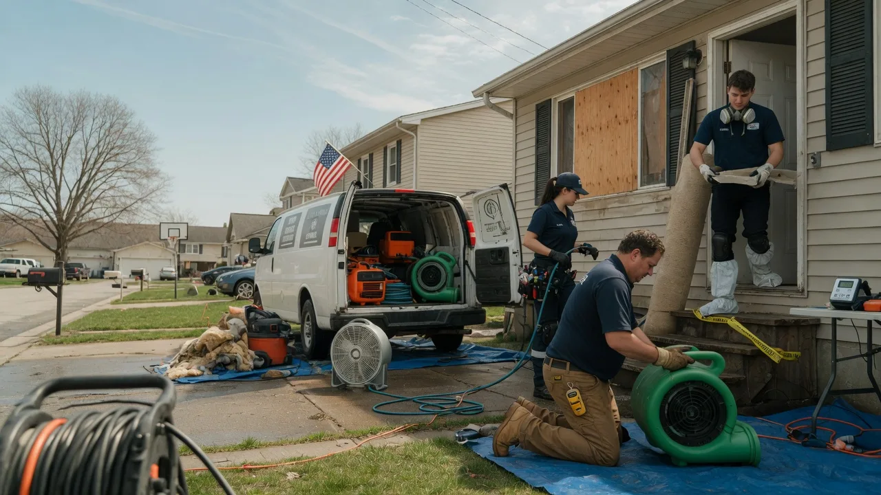 Water Damage Restoration in Center Line, MI near me